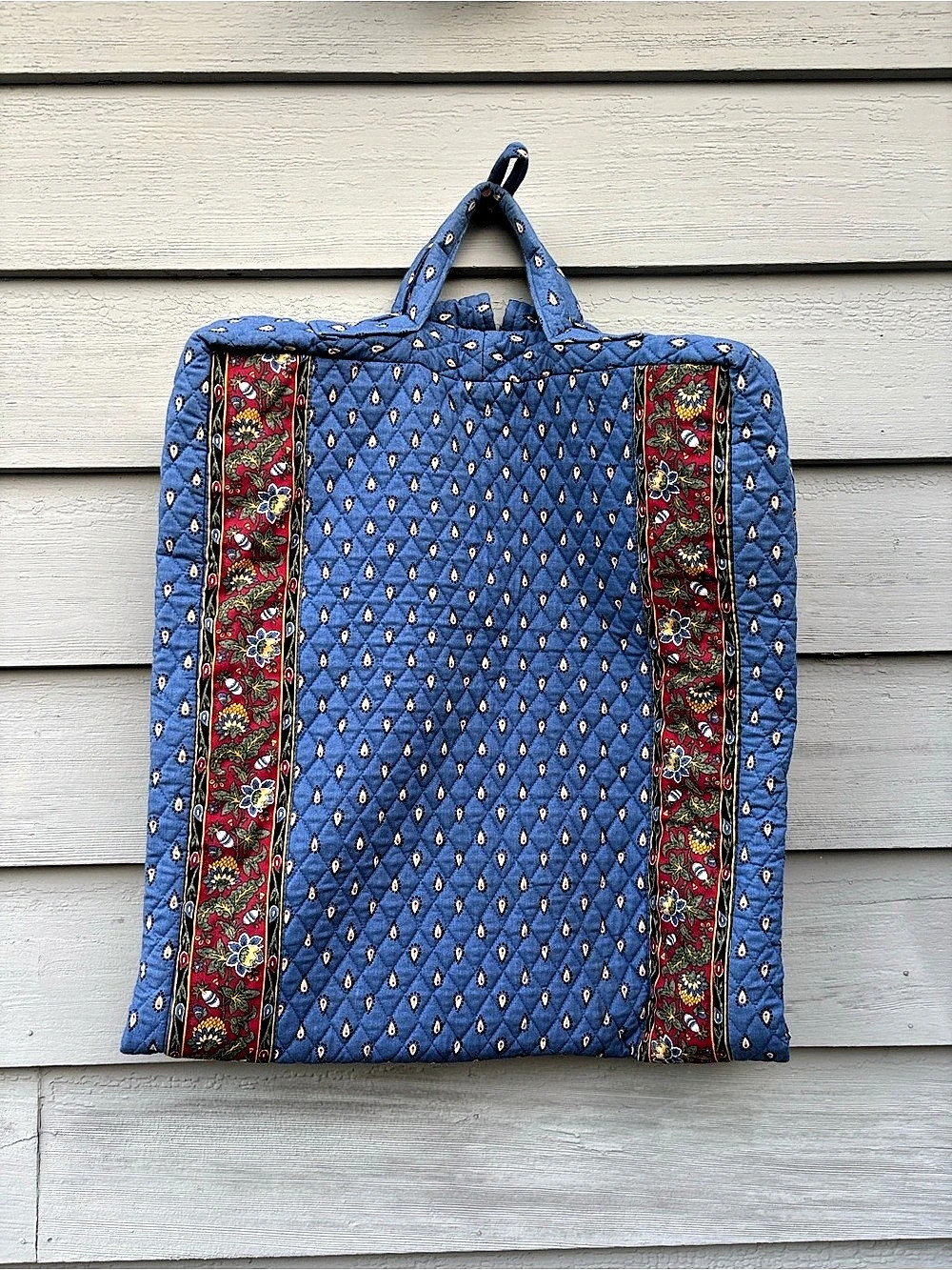 Vera Bradley Garment Bag Quilted in French Blue Print